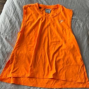 Gymshark tank top bright orange never used size small